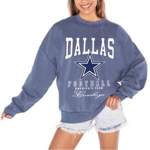 Dallas Cowboys NFL Game Couture Blue Oversized Sweatshirt Size XL